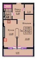 1-комнатная 51.55 м² в ЖК Скеля от 13 800 грн/м², г. Яремче