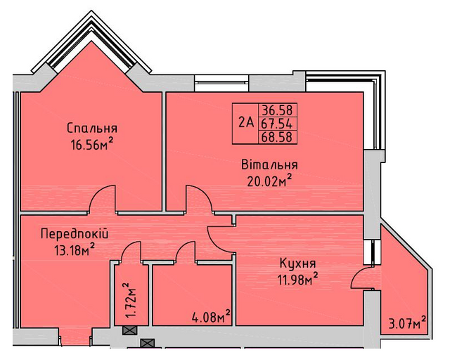 2-комнатная 68.58 м² в ЖК на Немецком озере от 9 200 грн/м², с. Загвоздье