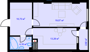 1-комнатная 50.04 м² в ЖК King Hall от 18 750 грн/м², Ивано-Франковск