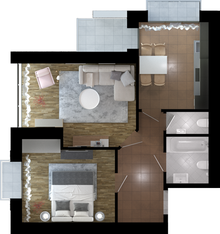 2-комнатная 56.1 м² в ЖК Крайобраз от 123 380 грн/м², г. Яремче