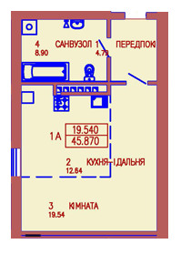 1-комнатная 45.87 м² в ЖБ Сонячний от застройщика, с. Подпечеры