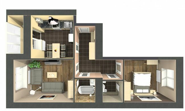 2-комнатная 64 м² в ЖК Комфорт от застройщика, с. Волчинец