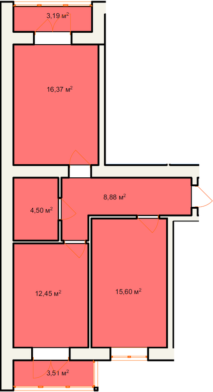 2-кімнатна 64.5 м² в ЖК Сонячний від 12 600 грн/м², м. Калуш