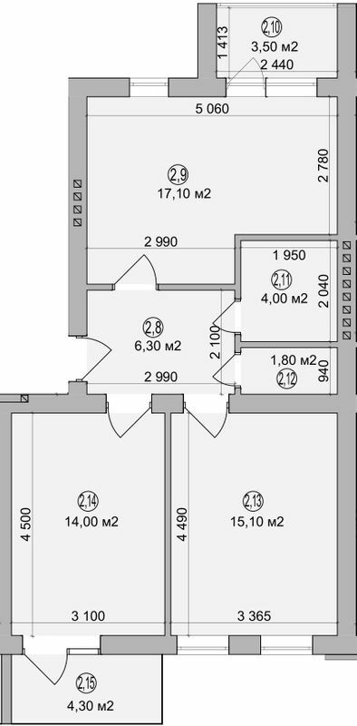 2-комнатная 63.1 м² в ЖК Перфект Хаус от 9 900 грн/м², г. Калуш