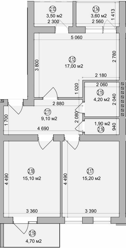 2-кімнатна 69.3 м² в ЖК Перфект Хаус від 9 900 грн/м², м. Калуш