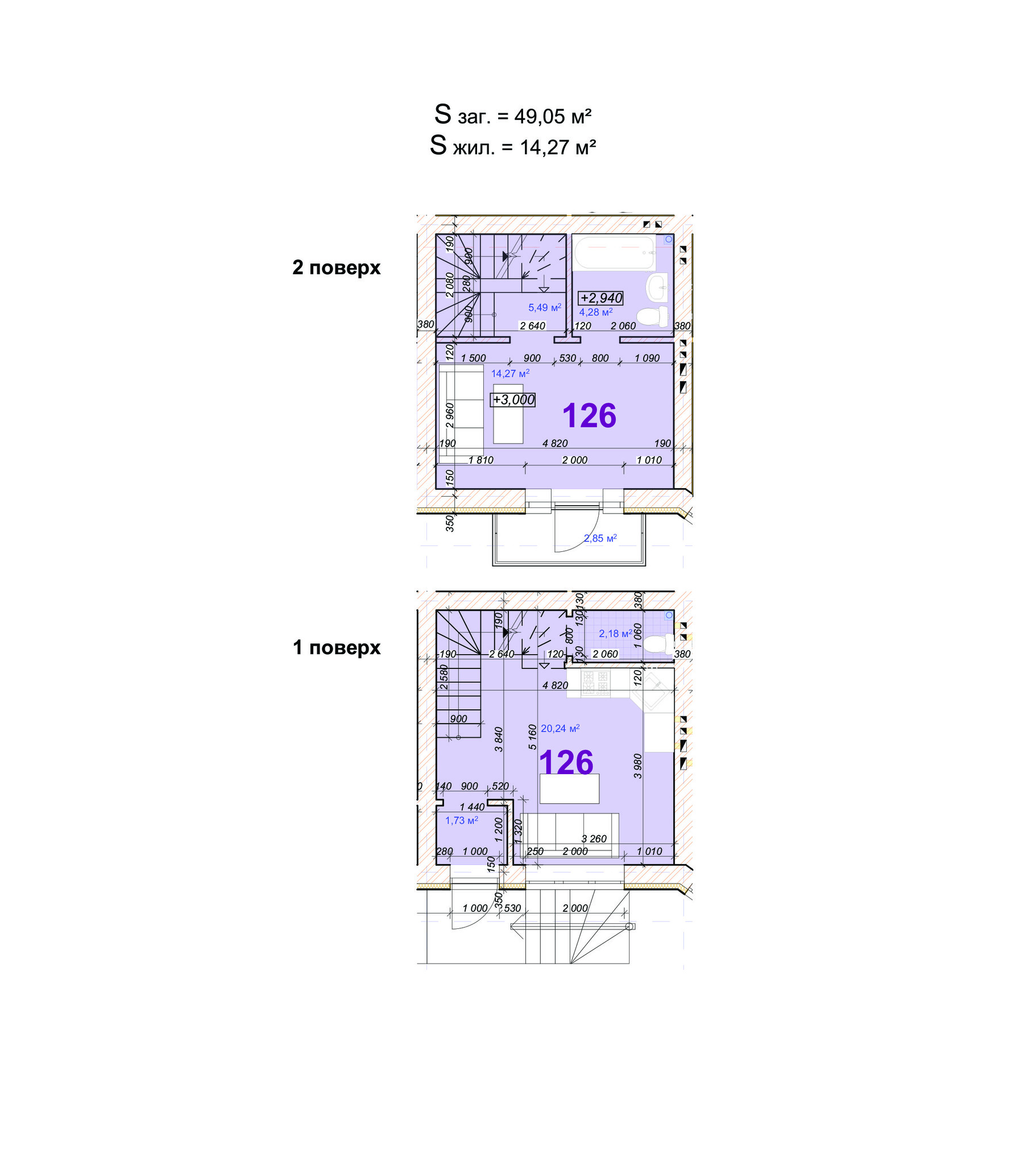 Двухуровневая 49.05 м² в ЖК Трояндовый от 12 000 грн/м², г. Бровары