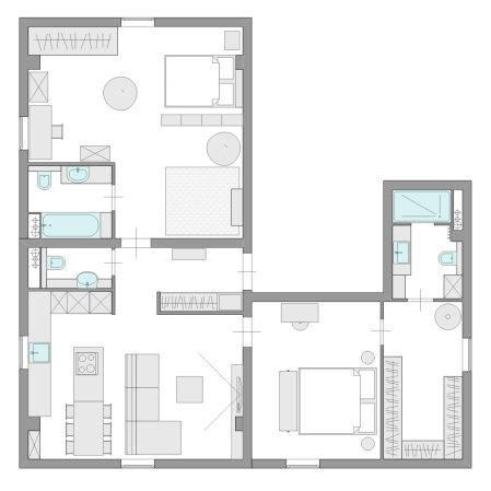 3-комнатная 95.1 м² в ЖК Ясный от застройщика, с. Ясногородка