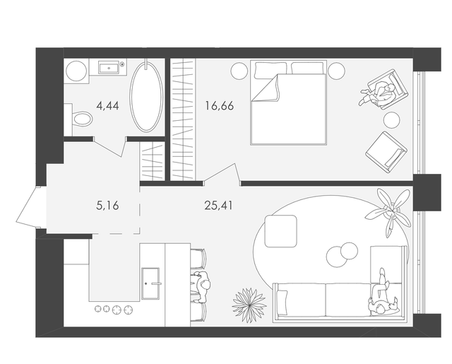 1-кімнатна 51.67 м² в ЖК Avalon 37 від 69 900 грн/м², Львів