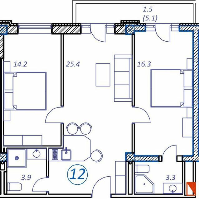 2-комнатная 64.6 м² в Апарт-отель Европа плюс от 30 000 грн/м², г. Трускавец