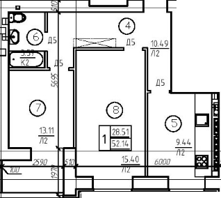 2-кімнатна 52.14 м² в ЖК Затишний від 15 950 грн/м², Одеса