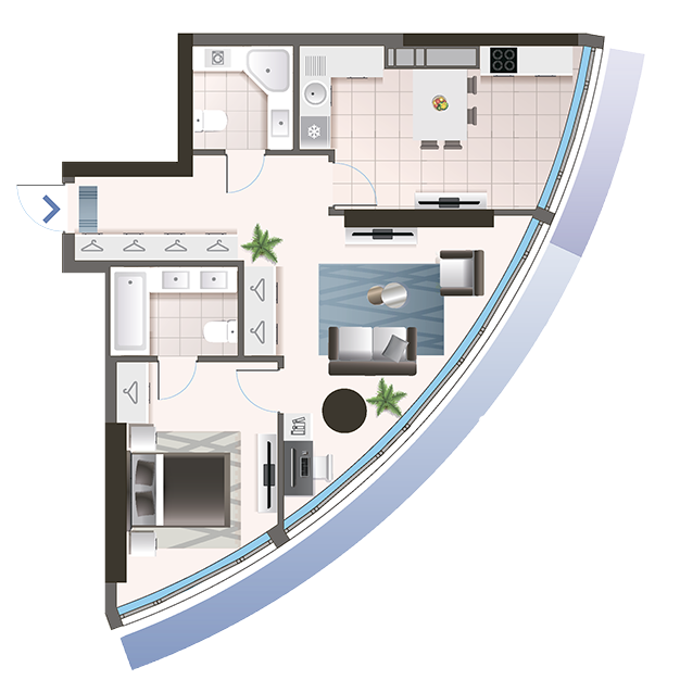 2-комнатная 65 м² в ЖК Oasis от 34 550 грн/м², Киев