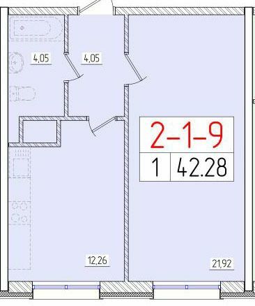 1-комнатная 42.28 м² в ЖК Пятьдесят шестая жемчужина от 17 350 грн/м², Одесса