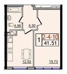 1-кімнатна 41.51 м² в ЖК П'ятдесят четверта перлина від 18 050 грн/м², с. Крижанівка