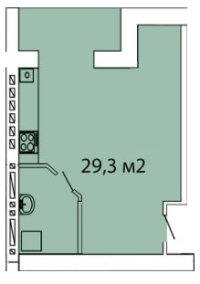 1-комнатная 29.3 м² в ЖК Теплый дом от 13 500 грн/м², с. Крыжановка