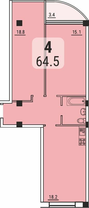 2-комнатная 64.5 м² в ЖК Море от 33 950 грн/м², Одесса