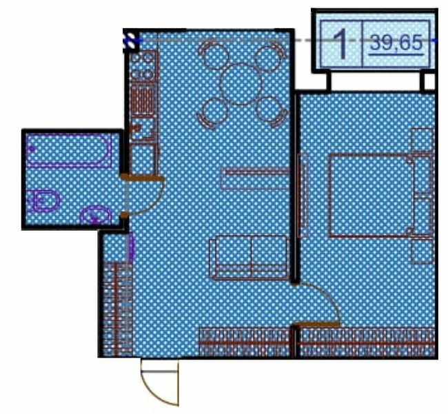 1-кімнатна 39.65 м² в ЖК Простір на Гераневій від 30 250 грн/м², Одеса