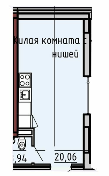 1-комнатная 24 м² в ЖК Пространство на Маячном от 33 850 грн/м², Одесса