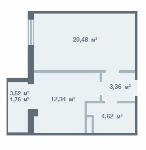 1-комнатная 42.56 м² в ЖК Новосел от 13 950 грн/м², с. Молодежное