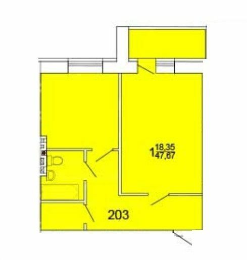 1-кімнатна 47.67 м² в ЖК Морський від 14 250 грн/м², м. Южне