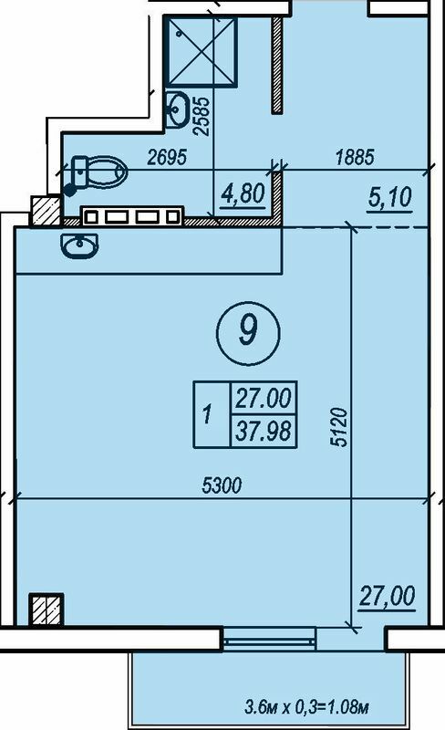 1-кімнатна 37.98 м² в ЖК Apart Royal від 39 400 грн/м², Одеса