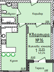 1-комнатная 43.24 м² в ЖК Globus Elite от 56 550 грн/м², Львов