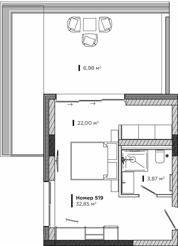 1-кімнатна 32.85 м² в Апарт-комплекс LEV CITY від 90 350 грн/м², Львів