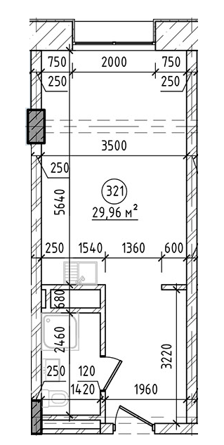 1-кімнатна 29.96 м² в Апарт-комплекс Kristal Plaza від 44 250 грн/м², Львів