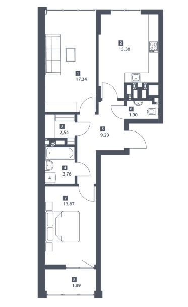 2-кімнатна 65.91 м² в ЖК Малоголосківські пагорби від 20 850 грн/м², Львів