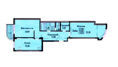 2-кімнатна 74 м² в ЖК на вул. Роксолани, 16 від 20 350 грн/м², м. Трускавець