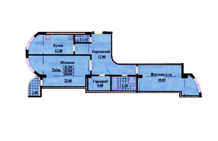 2-кімнатна 84.62 м² в ЖК на вул. Роксолани, 16 від 20 350 грн/м², м. Трускавець