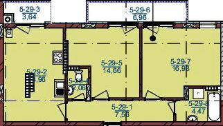 2-комнатная 67.98 м² в ЖК на ул. Тернопольская, 42 от 14 650 грн/м², Львов