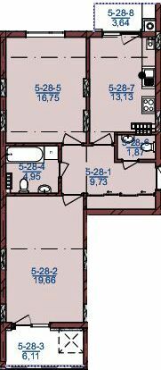 2-комнатная 70.19 м² в ЖК на ул. Тернопольская, 42 от 14 650 грн/м², Львов