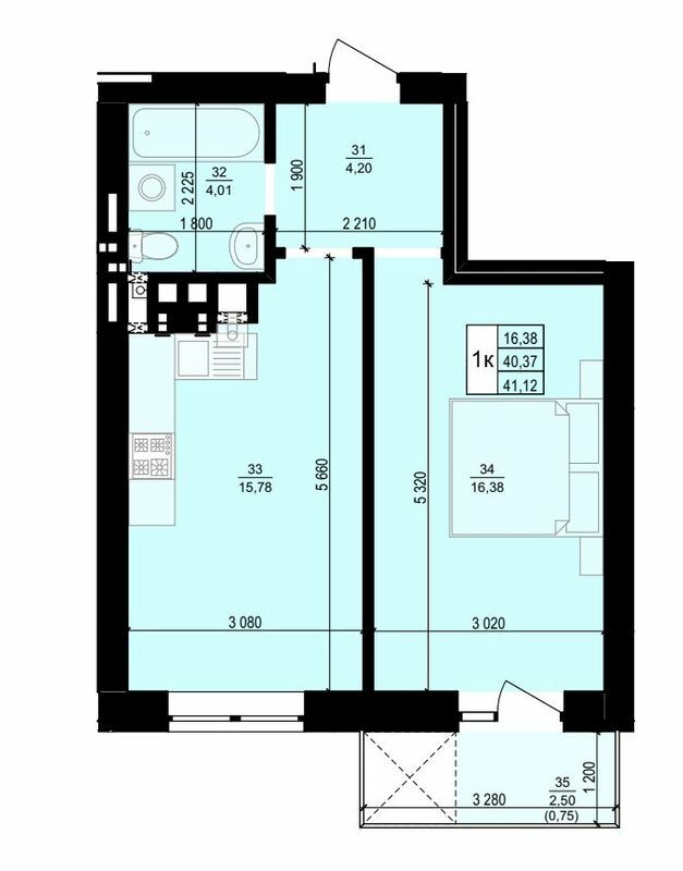 1-комнатная 41.12 м² в ЖК Святий Антоній от 18 350 грн/м², г. Мостиска