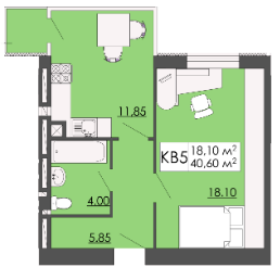 1-комнатная 40.6 м² в ЖК Родинна казка от 12 000 грн/м², пгт Запытов