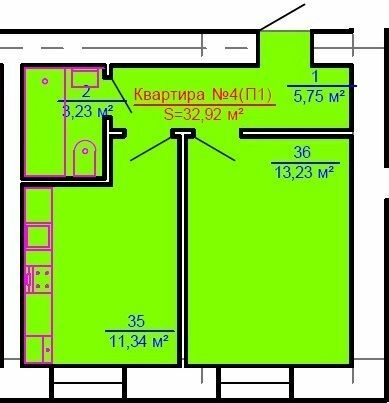 1-комнатная 32.92 м² в ЖК Австрійська Садиба от застройщика, г. Рава-Русская