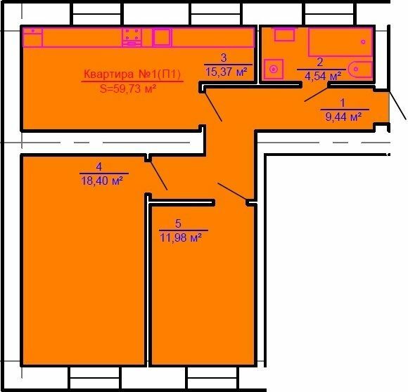 2-кімнатна 59.73 м² в ЖК Австрійська Садиба від забудовника, м. Рава-Руська