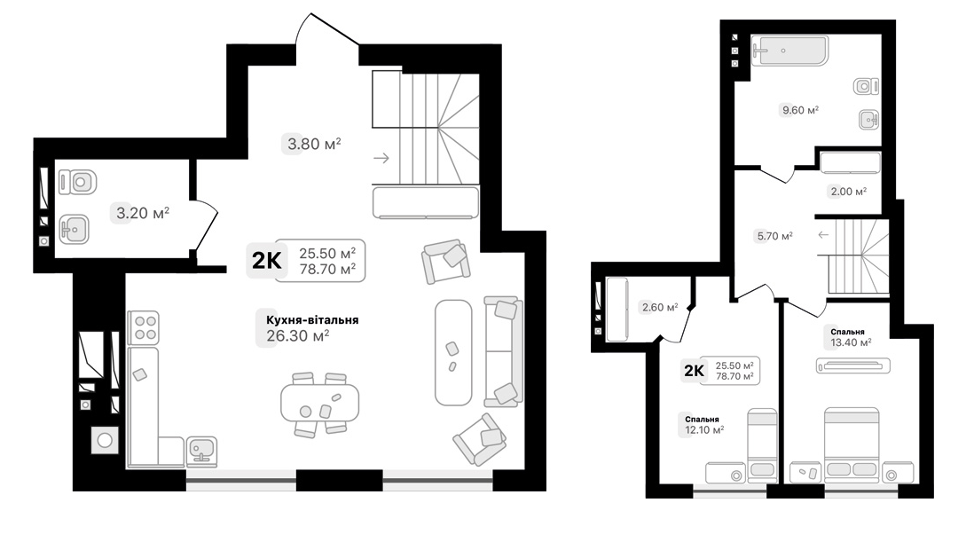 Дворівнева 78.7 м² в ЖК Auroom City від 18 400 грн/м², Львів