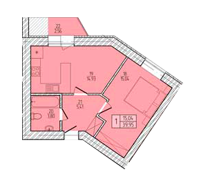 1-кімнатна 39.95 м² в ЖК Злагода від 13 000 грн/м², м. Винники