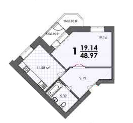 1-комнатная 48.97 м² в ЖК на вул. 50-річчя УПА, 10В от 17 000 грн/м², г. Моршин