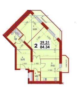 2-комнатная 84.34 м² в ЖК на вул. 50-річчя УПА, 10В от 19 000 грн/м², г. Моршин