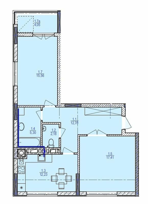 2-кімнатна 68.62 м² в ЖК Garant City від 22 250 грн/м², м. Трускавець