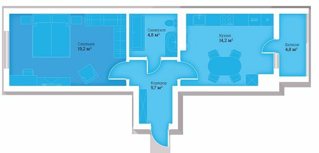 1-комнатная 48.7 м² в ЖК Headwell от 22 600 грн/м², г. Трускавец