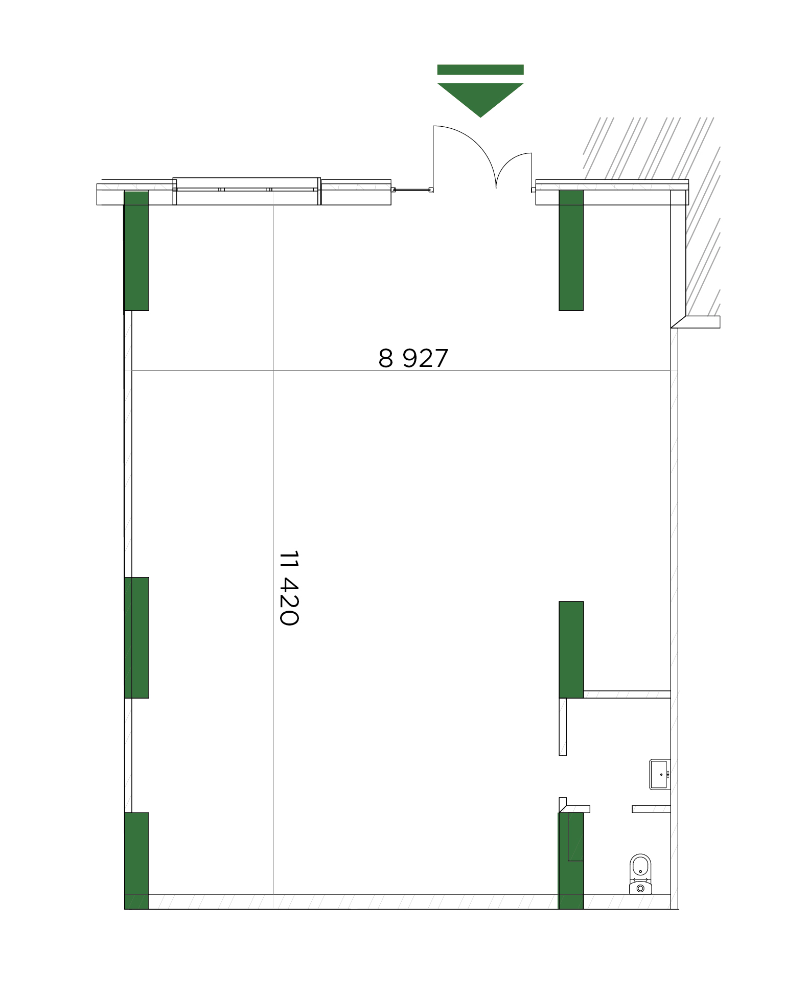 Помещение свободного назначения 99.01 м² в ЖК Greenville Park от застройщика, Киев