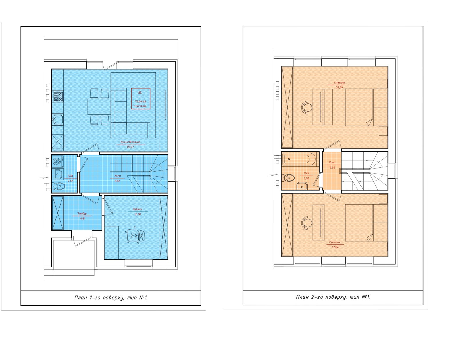 Таунхаус 97.94 м² в Таунхауси Nekrasov townhouse від забудовника, м. Буча