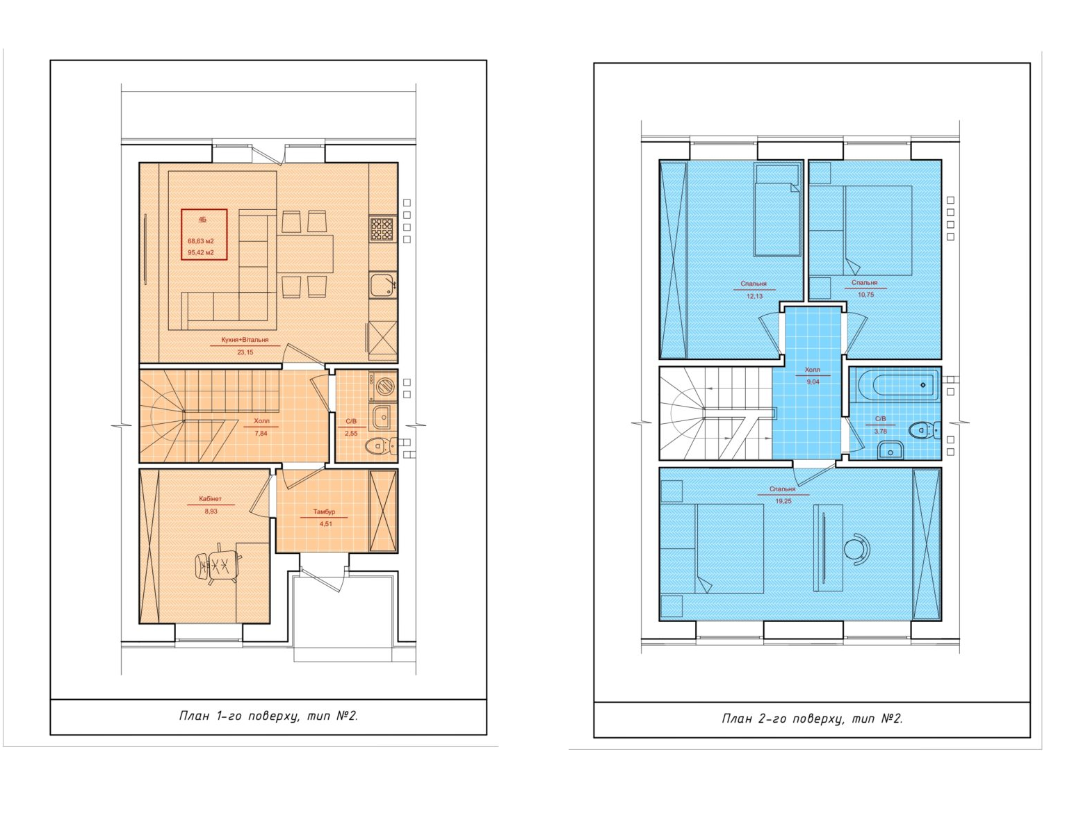 Таунхаус 106.68 м² в Таунхауси Nekrasov townhouse від забудовника, м. Буча