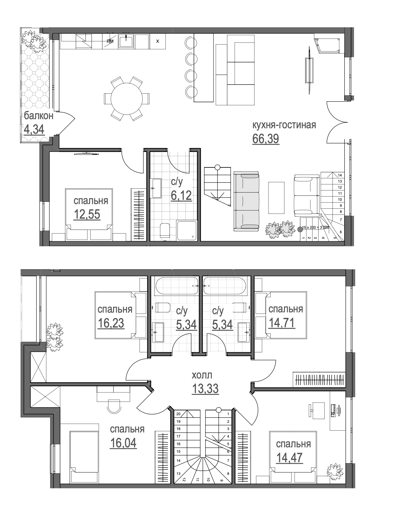 Таунхаус 259.85 м² в Таунхаус Park Avenue House от 25 438 грн/м², Киев