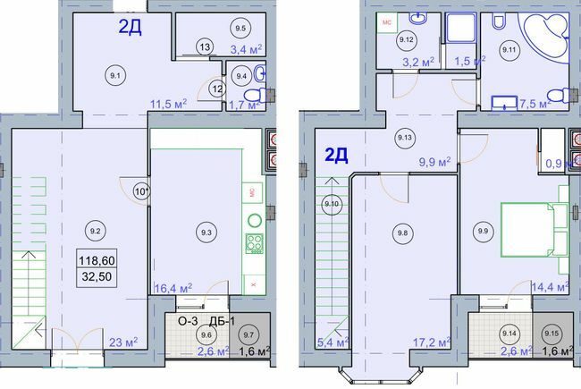 Дворівнева 118.6 м² в ЖК на вул. Первомайська, 7 від 19 600 грн/м², м. Бердянськ