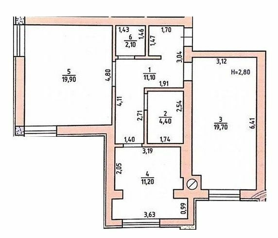 2-комнатная 68.4 м² в ЖК Панский остров от застройщика, Черновцы