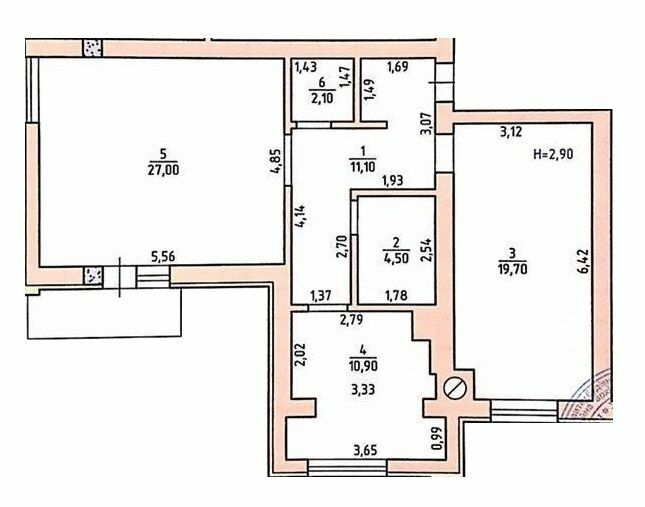 2-комнатная 75.3 м² в ЖК Панский остров от застройщика, Черновцы