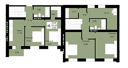 Дворівнева 121.43 м² в ЖК Французький дім (Зелений Мис) від 20 000 грн/м², с. Крижанівка